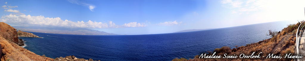 Maalaea Bay Scenic Overlook Panorama - Maui, Hawaii