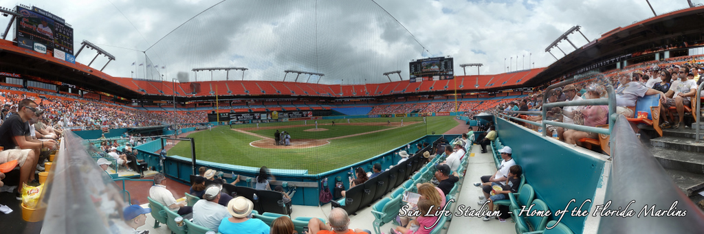 Florida Marlins - Sun Life Stadium behind Home Plate [] - - It's Free! :  Augies Panoramas, Baseball Stadium Panoramas, New York Mets Panoramas,  Landscape and Travel Panoramas