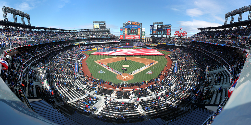 Citi Field Panorama - New York Mets Opening Day National Anthem