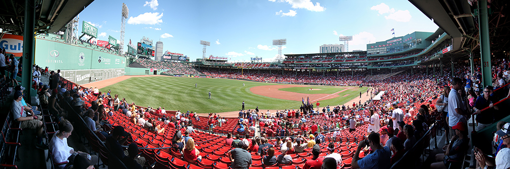 Fenway Park Panorama - Boston Red Sox - Left Field View