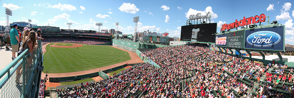 Fenway Park Panorama - Boston Red Sox - Right Field Roof Deck