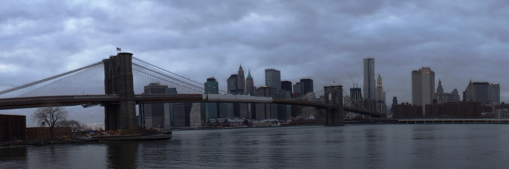 Brooklyn Bridge and Downtown NYC Skyline