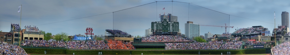 Wrigley Field Outfield Wall - The7Line Army in Orange Shirts