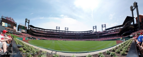 Busch Stadium Panorama - St. Louis Cardinals - Bleachers View