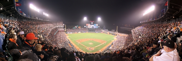 AT&T Park Panorama - San Francisco Giants - Mid-Game Back Row