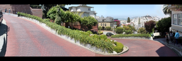 Lombard Street Panorama - San Francisco California