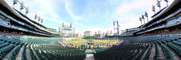 Comerica Park Panorama - Detroit Tigers - Home Plate Lower