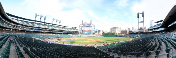 Comerica Park Panorama - Detroit Tigers - First Base View
