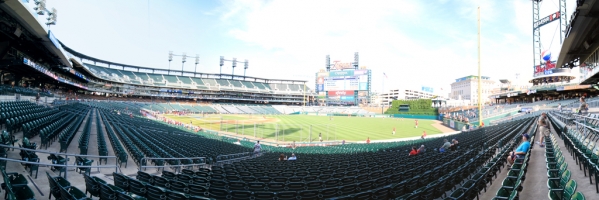 Comerica Park Panorama - Detroit Tigers - Lower Right Field View