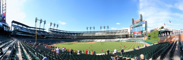 Comerica Park Panorama - Detroit Tigers - Right Field Bleachers