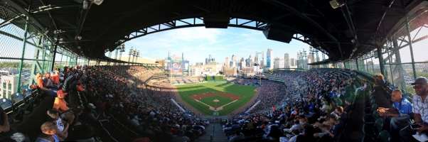 Comerica Park Panorama - Detroit Tigers - Home Plate Upper Box