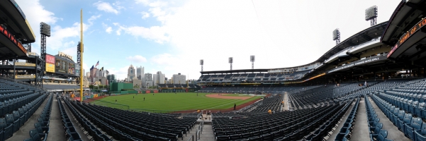 PNC Park Panorama - Pittsburgh Pirates - LF Outfield Box View