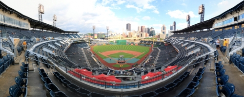 PNC Park Panorama - Pittsburgh Pirates - Grandstand Front Row