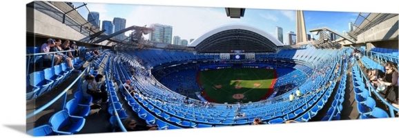 Rogers Centre Panorama Toronto Blue Jays Back Row Roof Open Augies