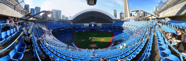 Rogers Centre Panorama - Toronto Blue Jays Back Row Roof Open