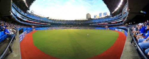 Rogers Center Panorama - Toronto Blue Jays - CF View - Roof Open