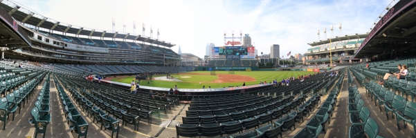 Progressive Field Panorama - Cleveland Indians - Lower 1B View