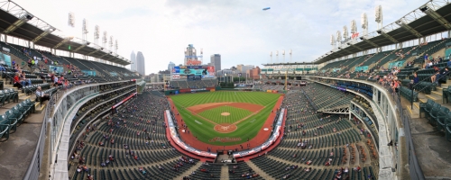 Progressive Field Panorama - Cleveland Indians - Upper Front Row