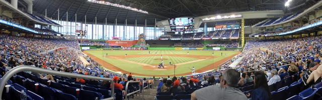 Marlins Park Panorama - Miami Marlins - Home Plate Box Front