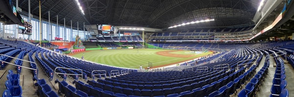 Marlins Park Panorama - Miami Marlins - Baseline Reserved LF