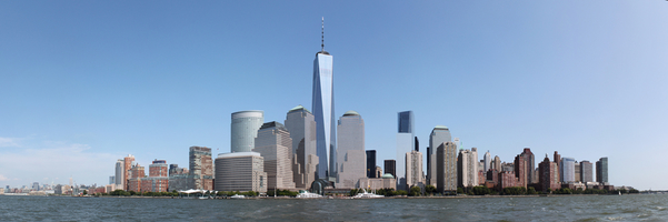 New York City Skyline and Freedom Tower Panorama