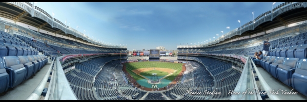 Yankee Stadium Panorama - New York Yankees -Grandstand Front Row