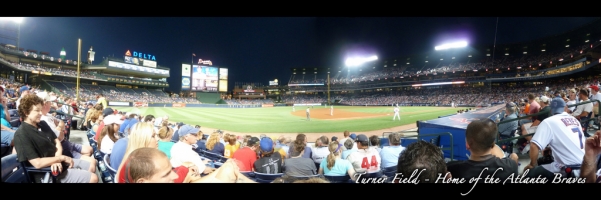 Turner Field Panorama - Atlanta Braves - Visitor's Dugout Night