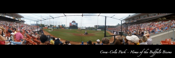 Buffalo Bisons- Coca-Cola Field behind Home Plate