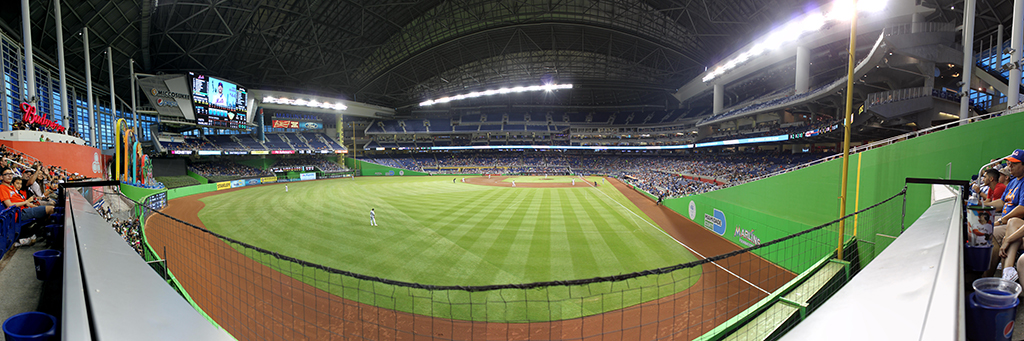 Marlins Park Panorama - Miami Marlins - Bullpen Reserved