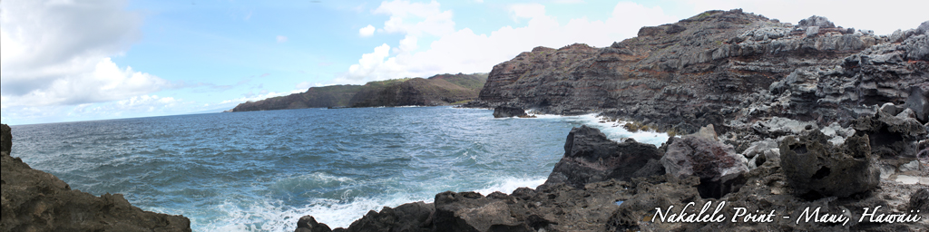 Nakalele Point Panorama - Maui Hawaii