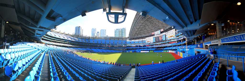 Rogers Center Panorama - Toronto Blue Jays - RF View - Roof Open